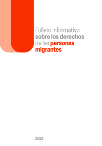 Folleto informativo sobre los derechos de las personas migrantes